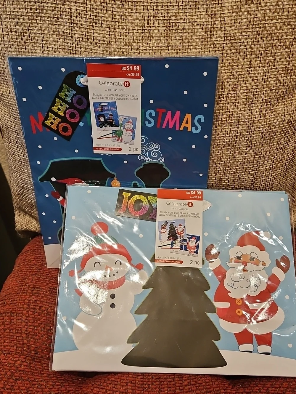 DIY Christmas Gift Bags - 4 Bags
